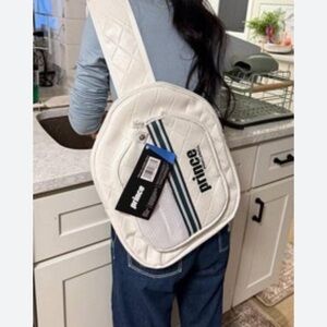 NWT Prince White Green Quilted Pickleball Sling Bag